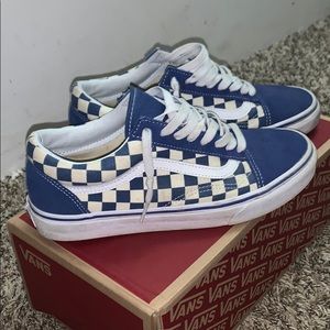 Blue Checkered Vans